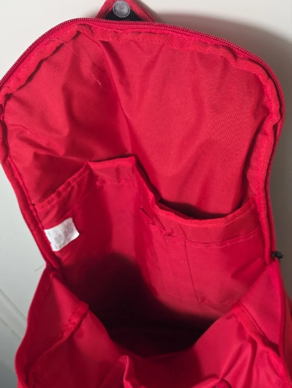Nike Red and Black Backpack with White Swoosh